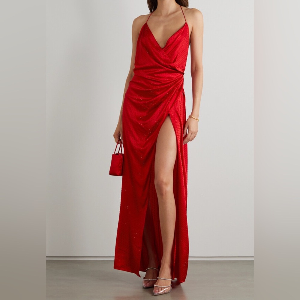 Retrofête CERES Crystal Embellished Silk Dress